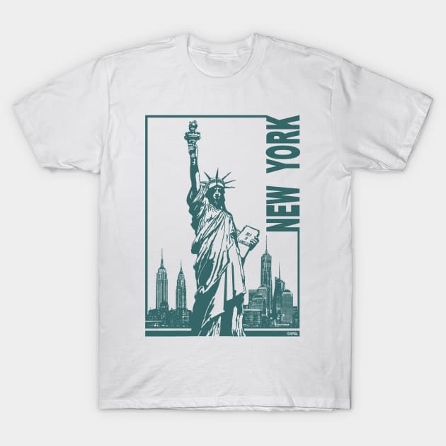 New York-Statue of Liberty T-Shirt by NewSignCreation